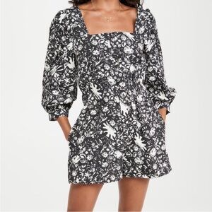 Cara Cara Justine Romper in Black White, Size XS